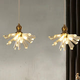 Gold Sputnik Crystal Glass Pendant Lights - 3/6 Modern Heads 3 / Clear