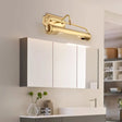 Gold Tube Vanity Lighting - 2 Bulb Metal Sconce For Traditional Bathroom Decor / Small