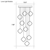 Golden Led Suspension Pendant Light - Sleek Metallic Halo Design For Stairways