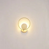 Golden Metal Led Sconce: Stylish Round Wall Mounted Lamp For Bedrooms Gold / Third Gear