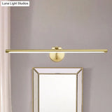 Golden Pipe Vanity Light - Modern Stylish Led Wall Sconce For Bathroom 16/21.5 Width