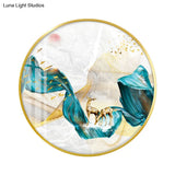 Green Asian Led Wall Mounted Light With Elk Bird And Tree Pattern