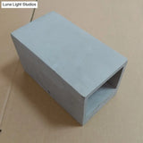 Grey Flush Mount Wall Light Nordic 1 Head - Cube/Cuboid Cement Up & Down Sconce For Stairs 4/5/7