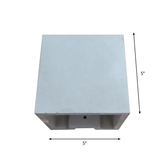 Grey Flush Mount Wall Light Nordic 1 Head - Cube/Cuboid Cement Up & Down Sconce For Stairs 4/5/7
