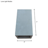 Grey Flush Mount Wall Light Nordic 1 Head - Cube/Cuboid Cement Up & Down Sconce For Stairs 4/5/7
