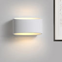 Gypsum Led Wall Sconce - Minimalist 1-Head White Lamp Fixture