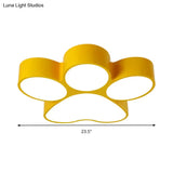 Hallway Home Paw Led Flushmount Ceiling Light - Acrylic Kids’ Lovely Design