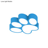 Hallway Home Paw Led Flushmount Ceiling Light - Acrylic Kids’ Lovely Design