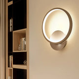 Halo Led Wall Sconce Lighting - Minimalistic Acrylic Light In White For Living Room / Warm Round