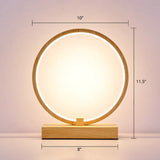 Halo Ring Led Nightstand Lamp Stylish Table Light For Bedroom