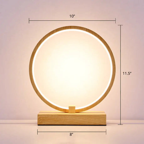 Halo Ring Led Nightstand Lamp Stylish Table Light For Bedroom