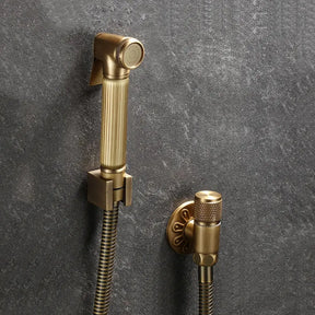 Hand Held Bidet Sprayer Douche Toilet Kit Antique Bronze Shattaf Shower Head Brass Valve Set Jet Bidet Faucet Garden