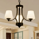 Handblown Glass Black Bud Chandelier Light Fixture For Traditional Ceiling Lighting 3 /