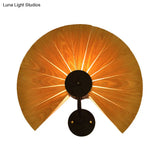 Handmade Wood Veneer Wall Sconce With Modern Stylish Design And 1 Light - Perfect For Restaurants