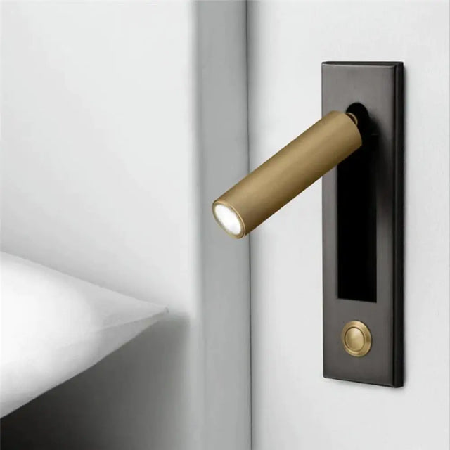 Headboard Wall Lamp Black & Brass Wall Lamp