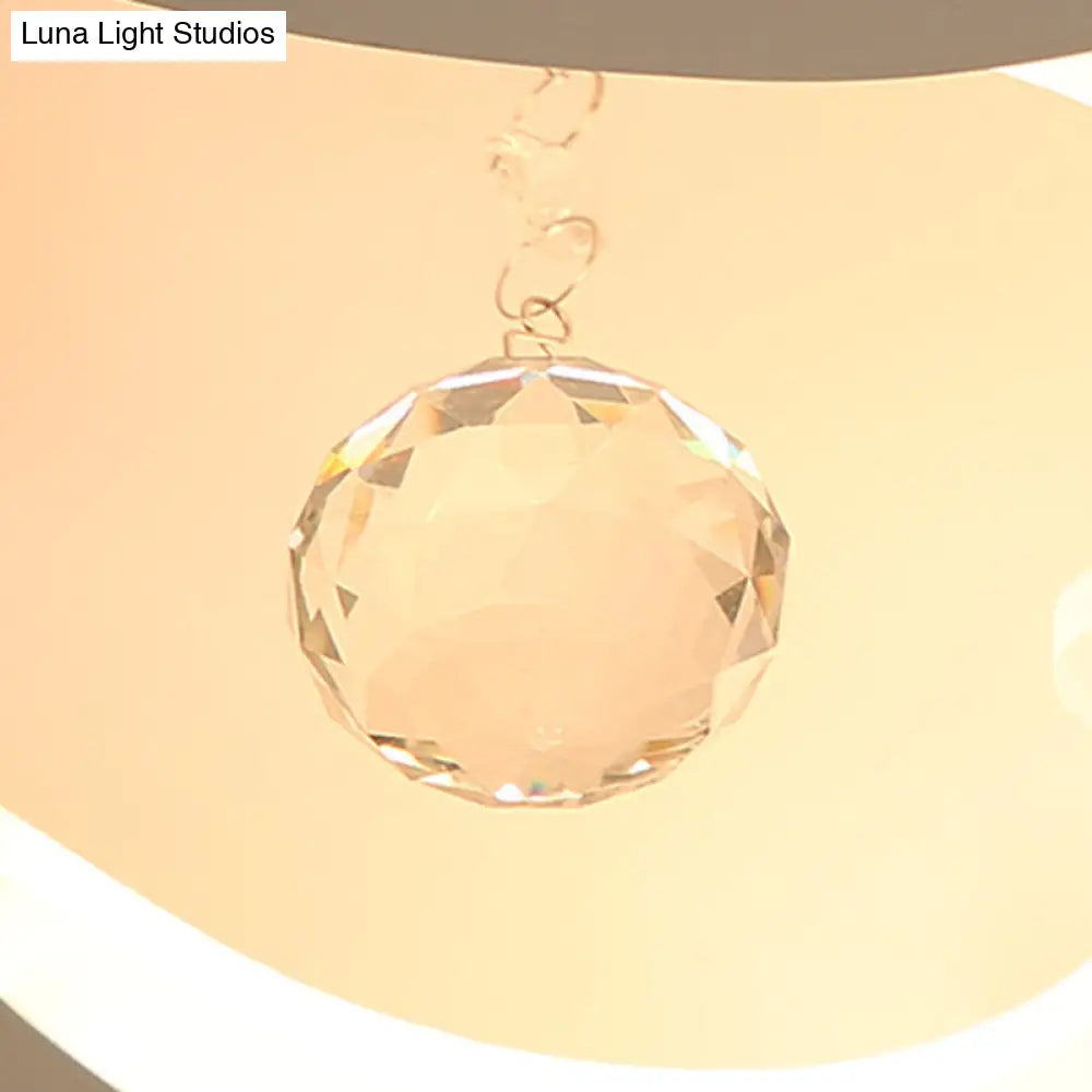 Heart - Shaped Acrylic Flush Mount Light Fixture With 5/15 Lights In Warm/White/3 Color For Living