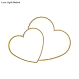 Heart Shaped Crystal Led Ceiling Flush Light Fixture - 20.5’/24.5’ Wide Warm/White White Mount