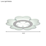 Heart - Shaped Petal Ceiling Light With Led Flush Mount For Kid’s Room