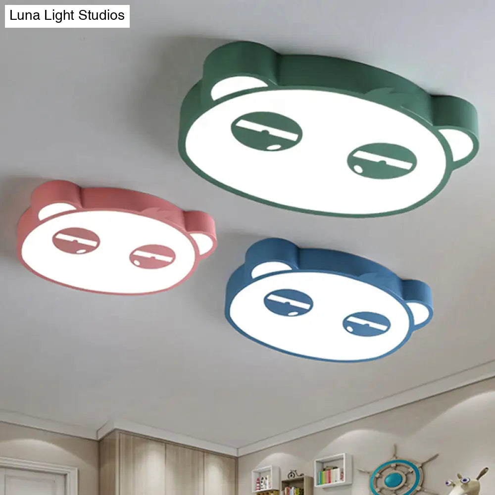 Here Are Two Options: 1. ’Panda Flushmount Nursery Light - Colorful Animal Led Ceiling Lamp’ 2.