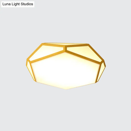 Hexagon Led Ceiling Light In Nordic Candy Colors For Corridors