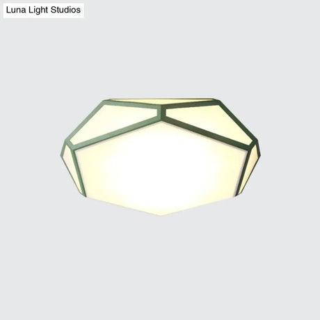 Hexagon Led Ceiling Light In Nordic Candy Colors For Corridors