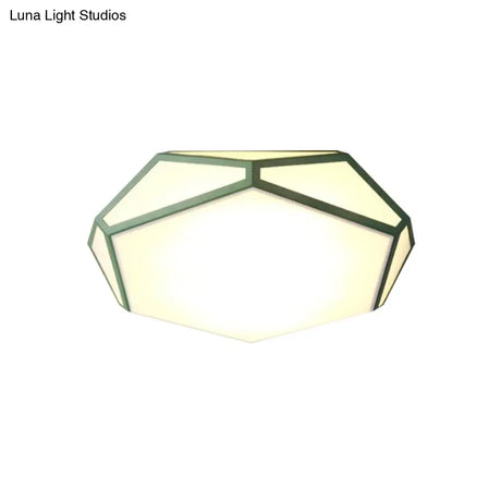 Hexagon Led Ceiling Light In Nordic Candy Colors For Corridors