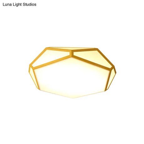 Hexagon Led Ceiling Light In Nordic Candy Colors For Corridors