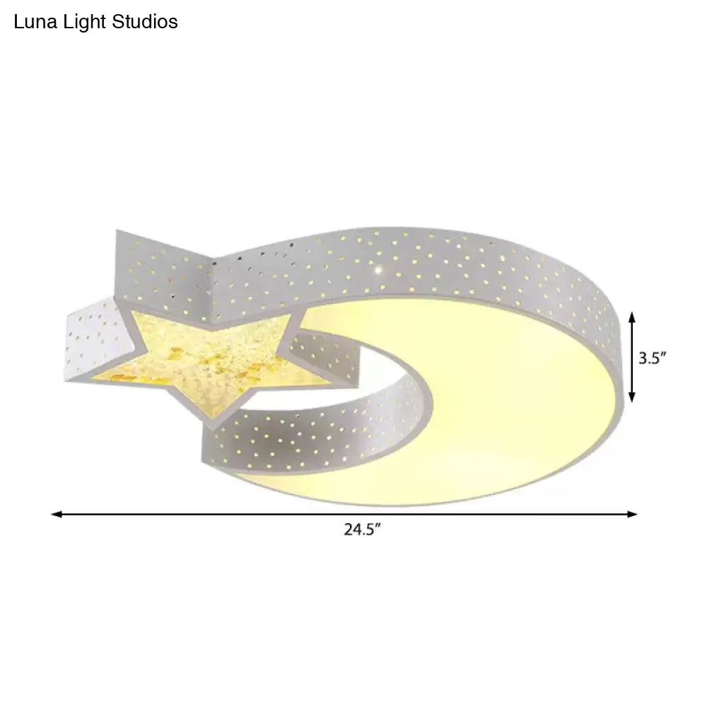 Hollow Star Moon Led Ceiling Light For Kids’ Study Room