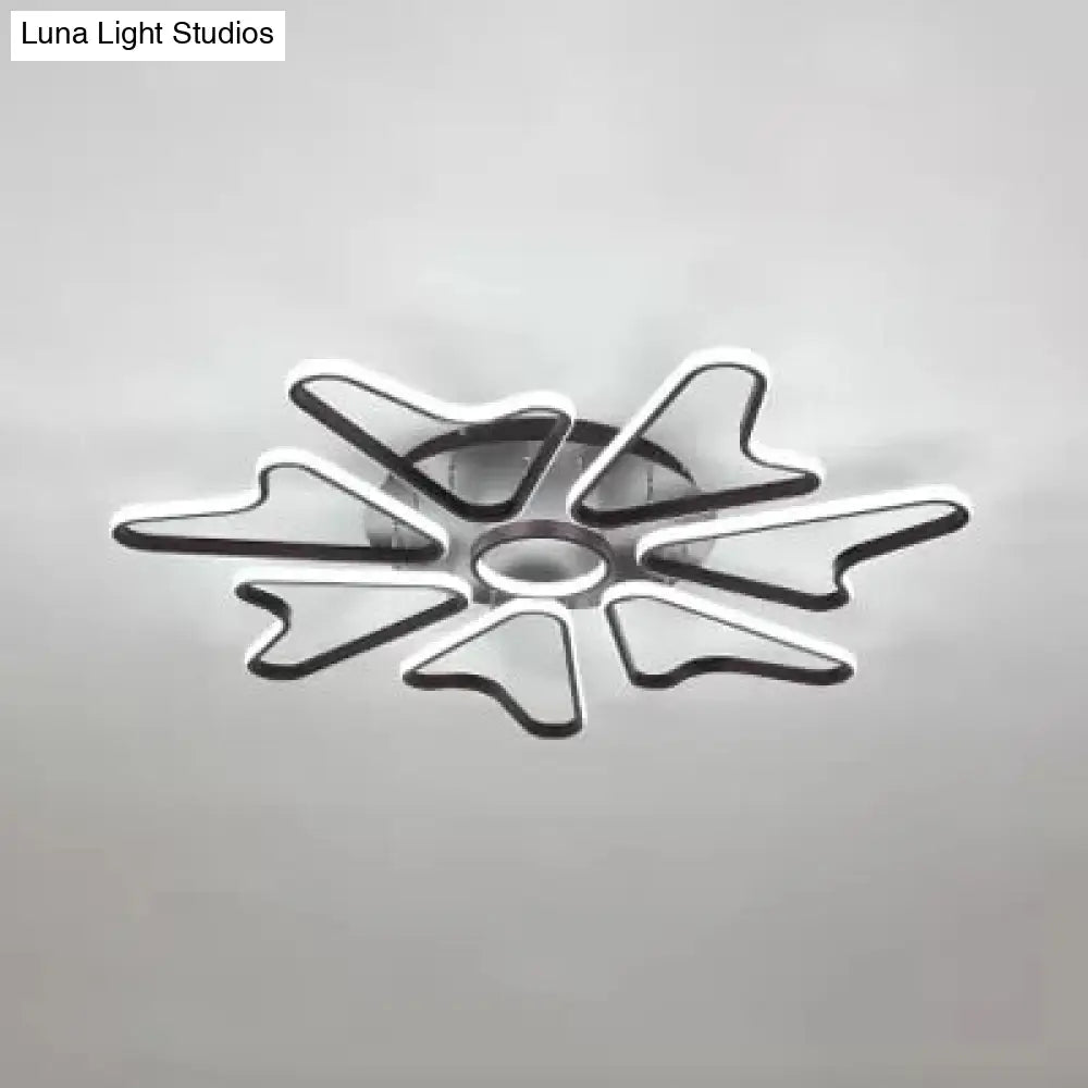 Horn-Shaped Led Ceiling Lamp For Modern Child Bedroom Made Of Acrylic
