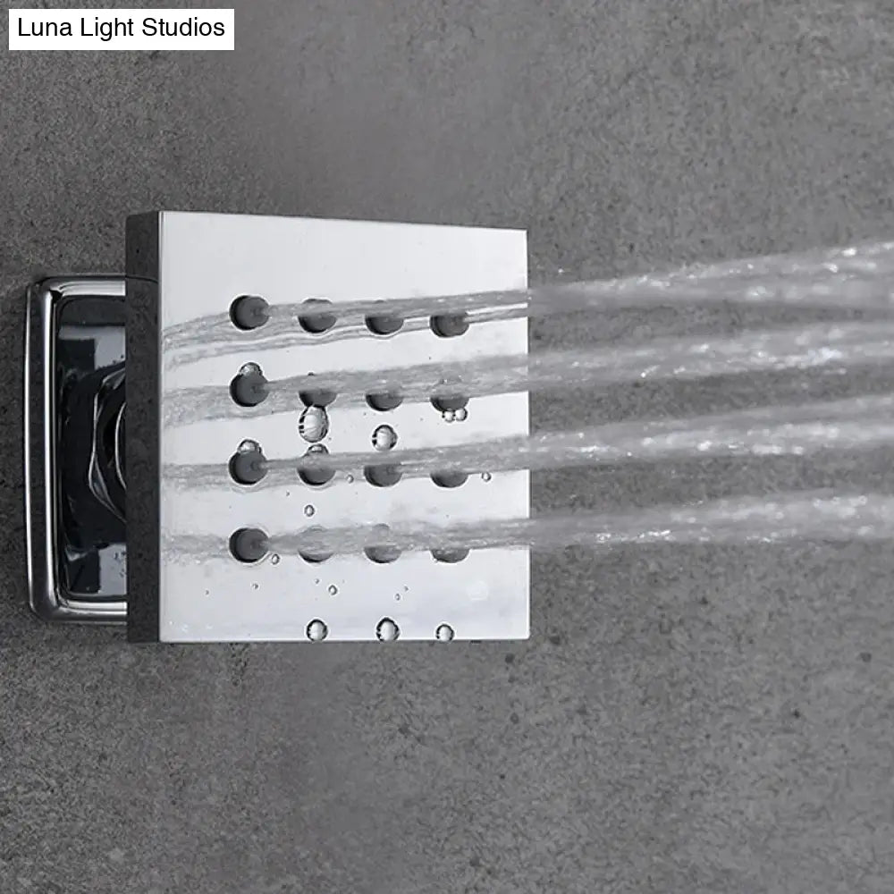 Hot selling Ceiling Rain LED Shower Faucets Set Thermostatic 3 ways Mixing Valve Faucets Body jets Massage 2 inch WHOLE