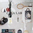 Industrial 1-Light Wrought Iron Pipe Pendant With Adjustable Rope - Aged Silver/Copper Silver