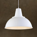 Industrial Aluminum Ceiling Pendant Light In Black/White For Living Room White
