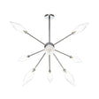 Industrial Amber/Clear Pendant Chandelier With Diamond Glass Shade - 9/12/15 Lights Living Room