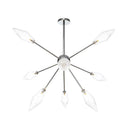 Industrial Amber/Clear Pendant Chandelier With Diamond Glass Shade - 9/12/15 Lights Living Room