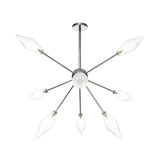 Industrial Amber/Clear Pendant Chandelier With Diamond Glass Shade - 9/12/15 Lights Living Room