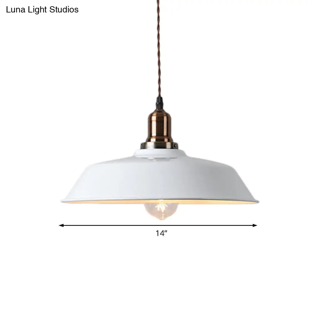 Industrial Barn Pendant Light - Stylish Metallic Hanging Ceiling Fixture For Restaurants
