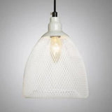 Industrial Bell Metal Pendant Light In Black/White/Copper - Perfect For Dining Room Hanging Ceiling