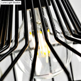 Industrial Black Barn Pendant Light Fixture With Crystal Block - 1 Hanging Kit 10’/12.5’ Wide