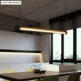 Industrial Black Cage Island Pendant - Tubular Design For Dining Room Ceiling