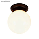 Industrial Black/Clear Glass Flush Mount Lighting Fixture 6’/6.5’ Wide