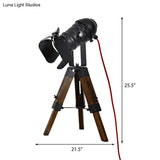 Industrial Black Metal Night Table Lamp - Sleek Webcam Design For Living Room Task Lighting