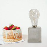 Industrial Cement Table Lamp In Gray For Kids Bedroom Lighting Grey / Square