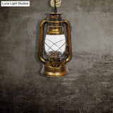 Industrial Clear Glass Pendant Ceiling Light For Coffee Shop - Black/Bronze/Antique Brass Finish