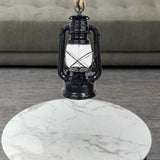 Industrial Clear Glass Pendant Ceiling Light For Coffee Shop - Black/Bronze/Antique Brass Finish
