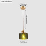 Industrial Cylinder Pendant Light Fixture With Rippled Glass For Bar
