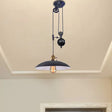 Industrial Dome Metal Ceiling Light - Black/White/Red Black