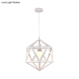 Industrial Geometric Metal Pendant Light - Blue/White/Yellow