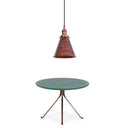 Industrial Horn Shaped Pendant Light In Rust/Copper/Brass - 1-Light Bedside Fixture Rust