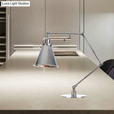 Industrial Metal Desk Light With Adjustable Arm And Chrome Finish For Study Rooms
