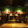 Industrial Metal Pendant Chandelier - Green 3-Light Tulip Led Hanging Fixture For Restaurants
